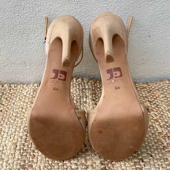 JOE’S JEANS Vaughn Latte Suede Leather Heels - Picture 9 of 12